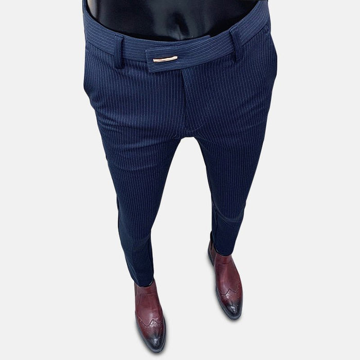 Vierra Stripe Pants - AntoniosClothing - Dark blue