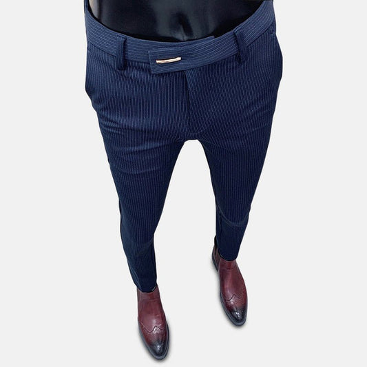 Vierra Stripe Pants - AntoniosClothing - Dark blue