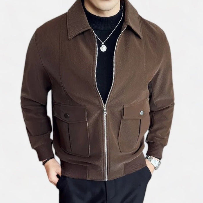 VINCENT casual jacket - AntoniosClothing - Coffee