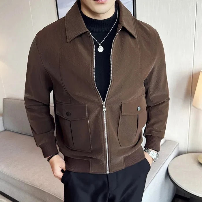 VINCENT casual jacket - AntoniosClothing - Coffee