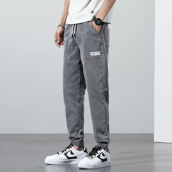Vinny Denim Joggers - AntoniosClothing - Gray