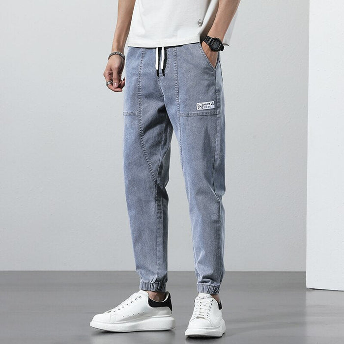 Vinny Denim Joggers - AntoniosClothing - Blue
