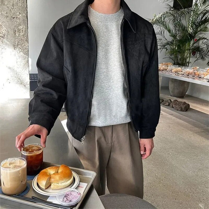 Vintage casual jacket - AntoniosClothing - Black thick