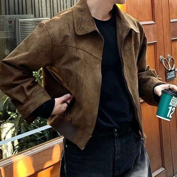 Vintage casual jacket - AntoniosClothing - Black thick