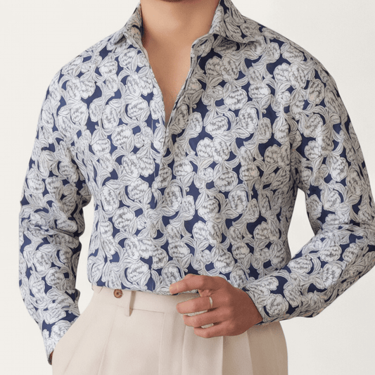 Vintage cotton linen japanese trend shirt - AntoniosClothing - XS