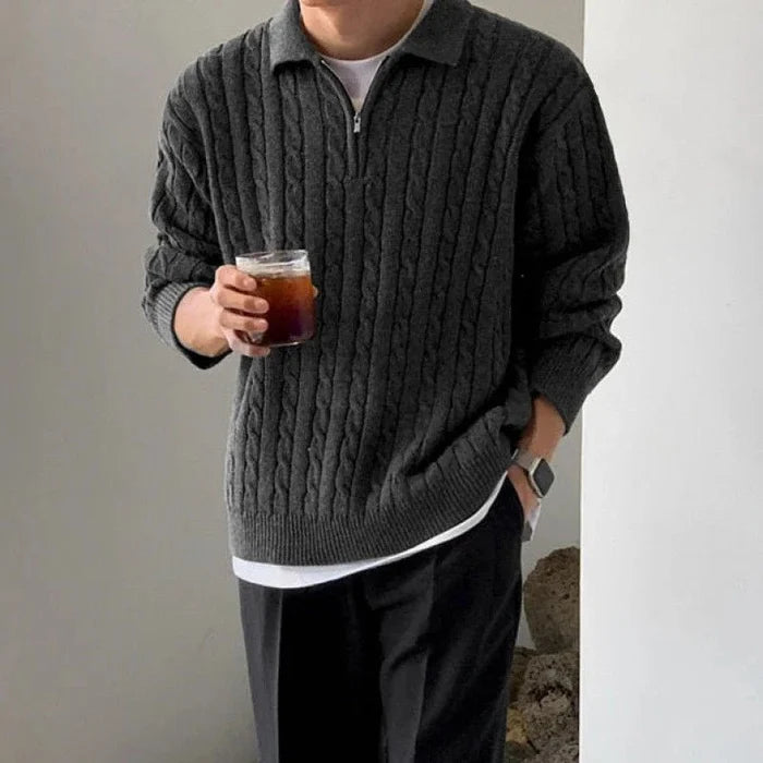 Vintage design sweater - AntoniosClothing - Dark Gray