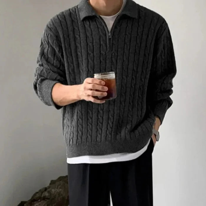 Vintage design sweater - AntoniosClothing - Dark Gray