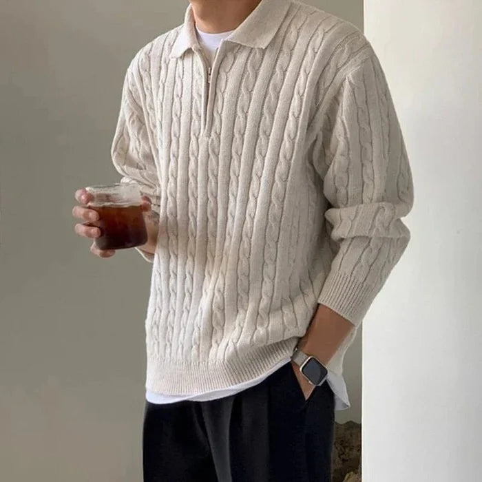 Vintage design sweater - AntoniosClothing - Khaki