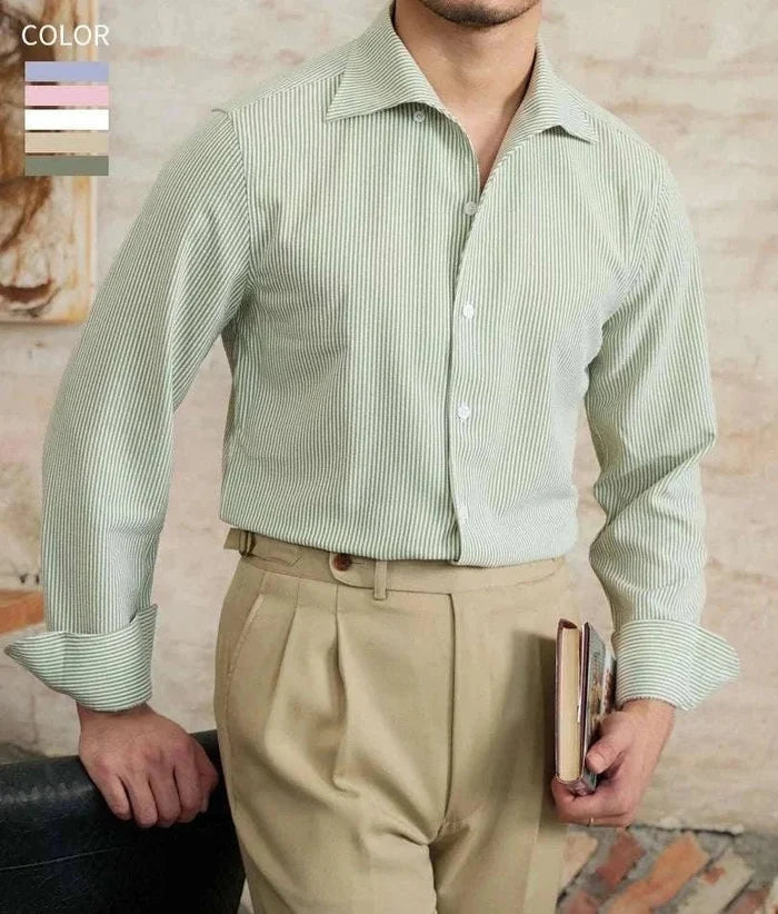 Vintage italian long sleeve shirt - AntoniosClothing - White