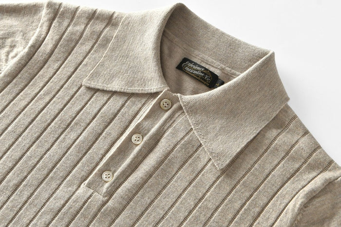 VINTAGE Polo T-Shirt - AntoniosClothing - Khaki