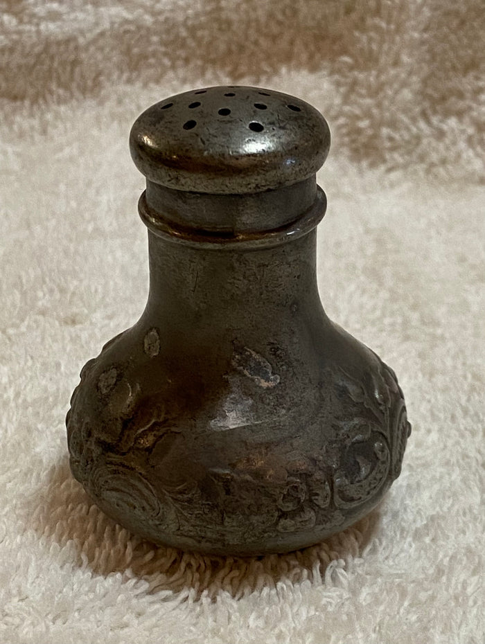 Vintage Salt and Pepper Shaker with Floral Pattern
