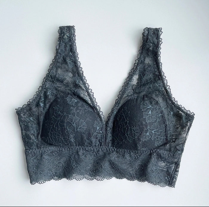 Viola Long Bralette | Moss Green