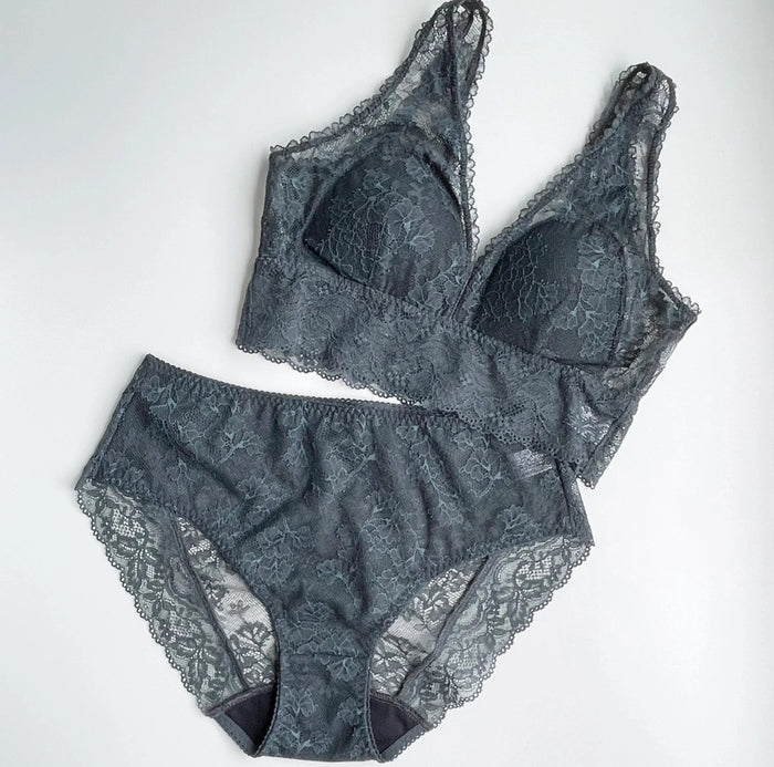 Viola Long Bralette | Moss Green