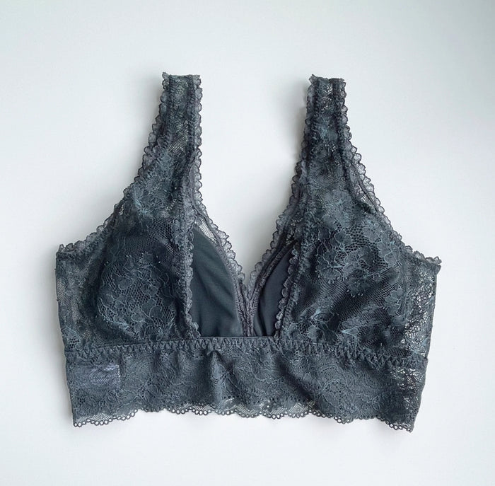 Viola Long Bralette | Moss Green