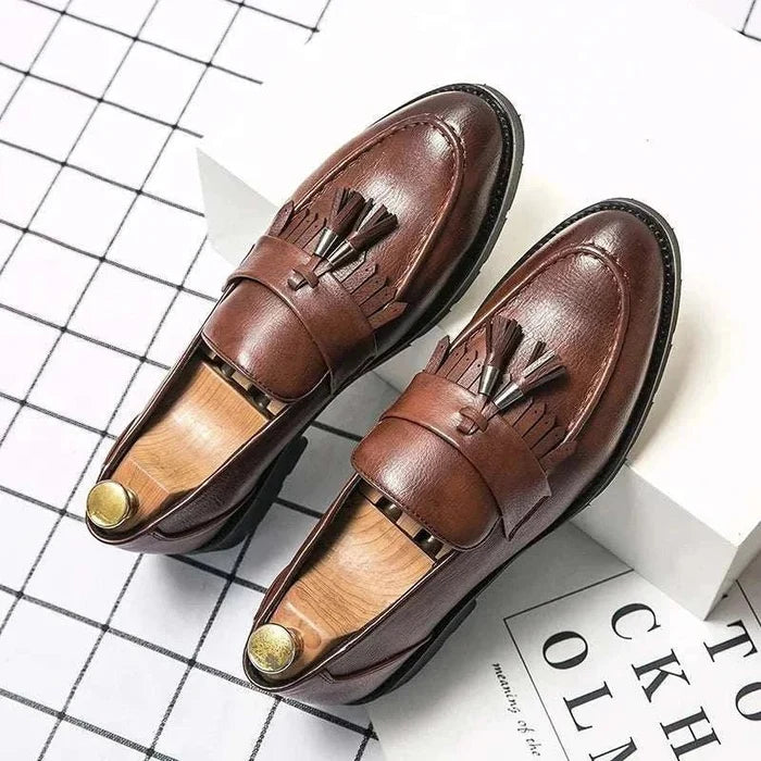 Wedding eco-leather oxford shoes - AntoniosClothing - Black