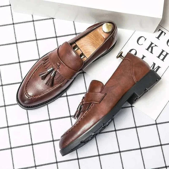 Wedding eco-leather oxford shoes - AntoniosClothing - Black