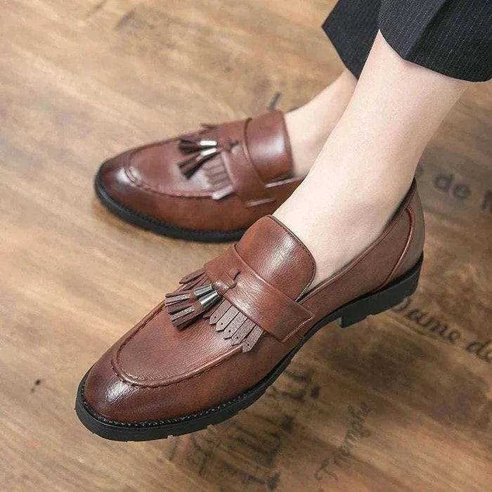 Wedding eco-leather oxford shoes - AntoniosClothing - Black