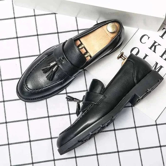 Wedding eco-leather oxford shoes - AntoniosClothing - Black