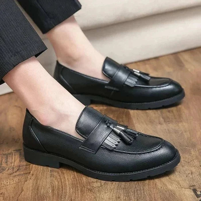 Wedding eco-leather oxford shoes - AntoniosClothing - Black