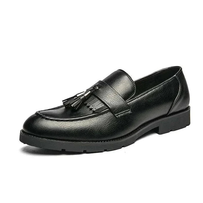 Wedding eco-leather oxford shoes - AntoniosClothing - Black