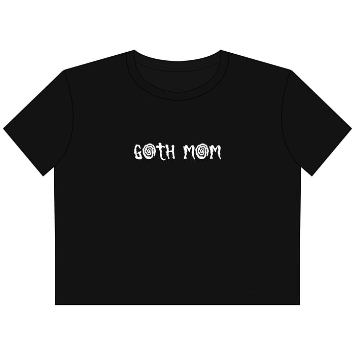 Whimisical Goth Mom Cropped Boxy Tee (Adults)