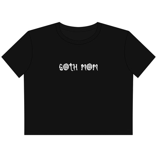 Whimisical Goth Mom Cropped Boxy Tee (Adults)