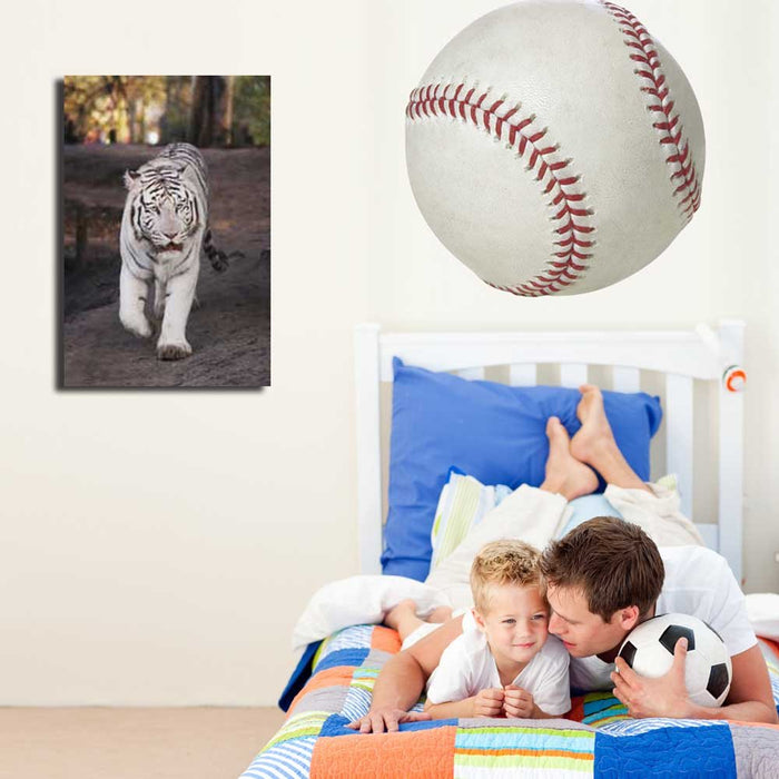 White Tiger Canvas Print Installed | Wallhogs