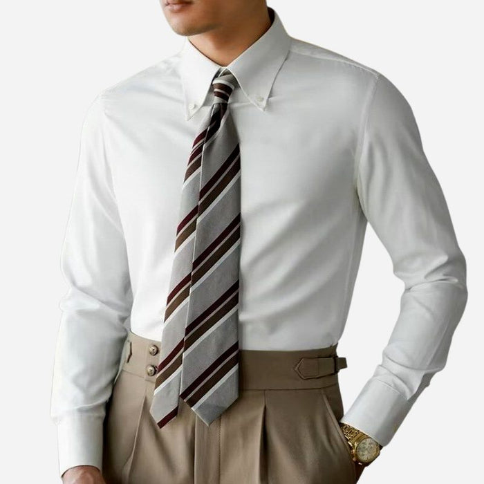 White Tuxedo Shirt - AntoniosClothing - White