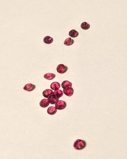 Wholesale, Natural Red Ruby, 2-3mm Round, VS loose stone, July Birthstone