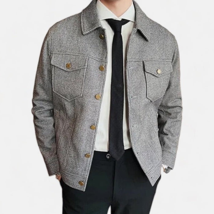 WINT casual jacket - AntoniosClothing - Coffee