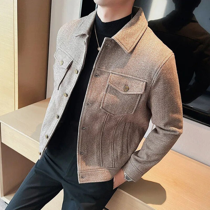 WINT casual jacket - AntoniosClothing - Coffee
