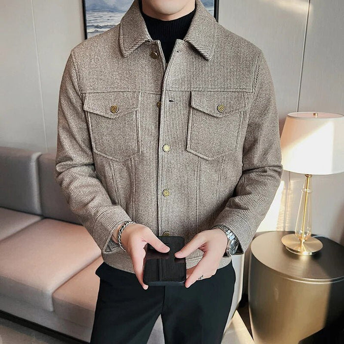 WINT casual jacket - AntoniosClothing - Coffee