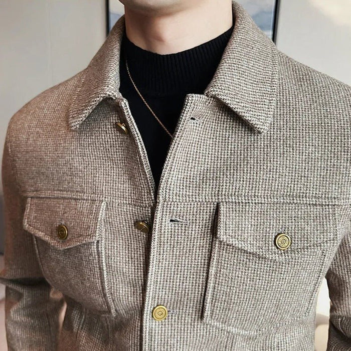 WINT casual jacket - AntoniosClothing - Coffee