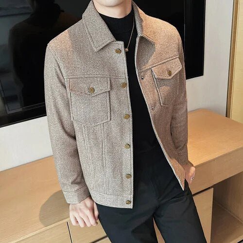WINT casual jacket - AntoniosClothing - Coffee