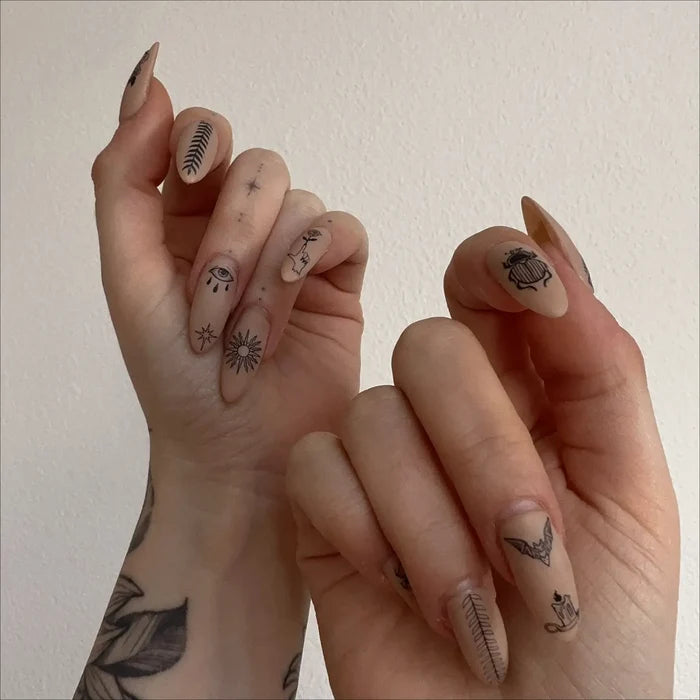 Witchy Nail Stickers in Black