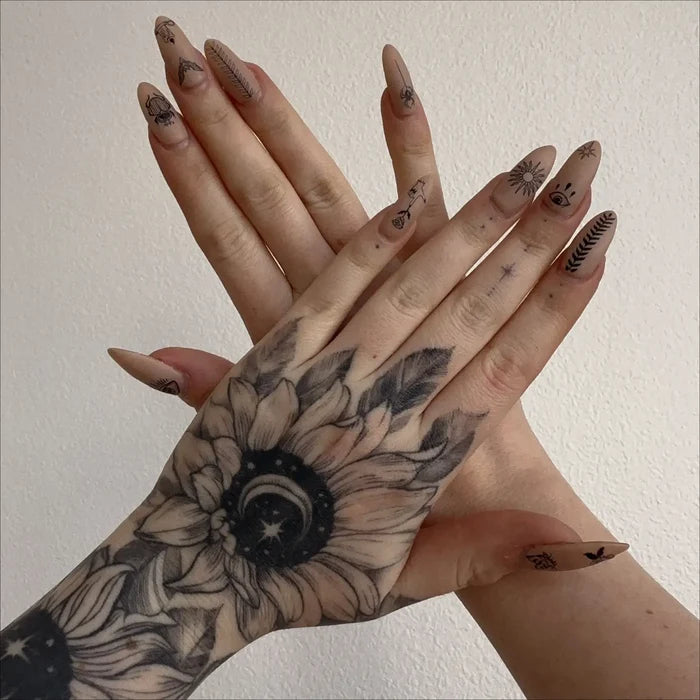 Witchy Nail Stickers in Black