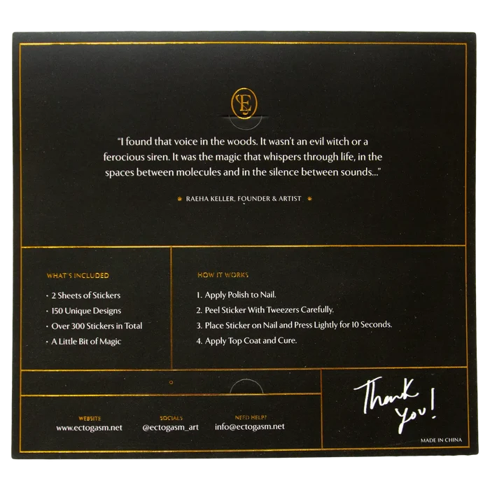 Witchy Nail Stickers in Black