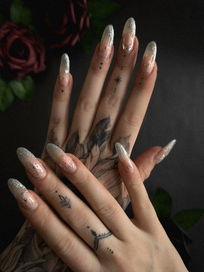 Witchy Nail Stickers in Silver