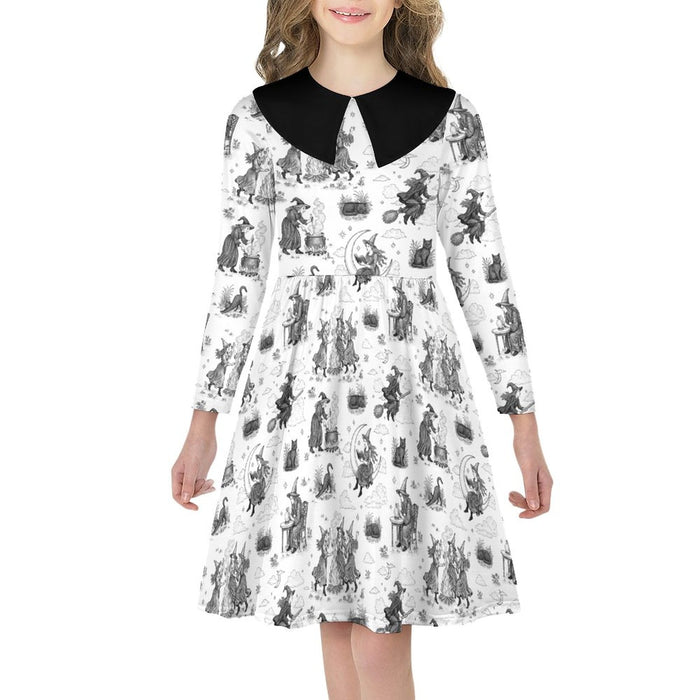 Witchy Toile Collared Dress (Kids) - PRE ORDER