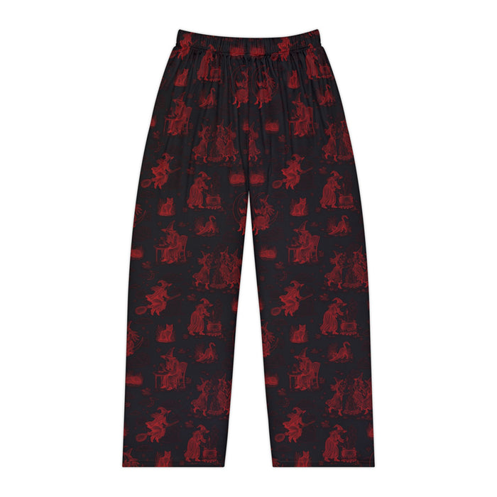 Witchy Toile in Pajama Pants in Black/Red (Adults)