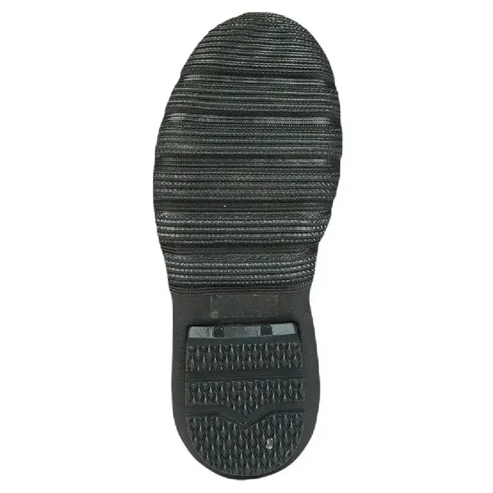 Textured sole of Woodland Neoprene Gusset Wellington boot showing slip-resistant tread pattern for enhanced grip on wet terrain.  from  John Bull Clothing