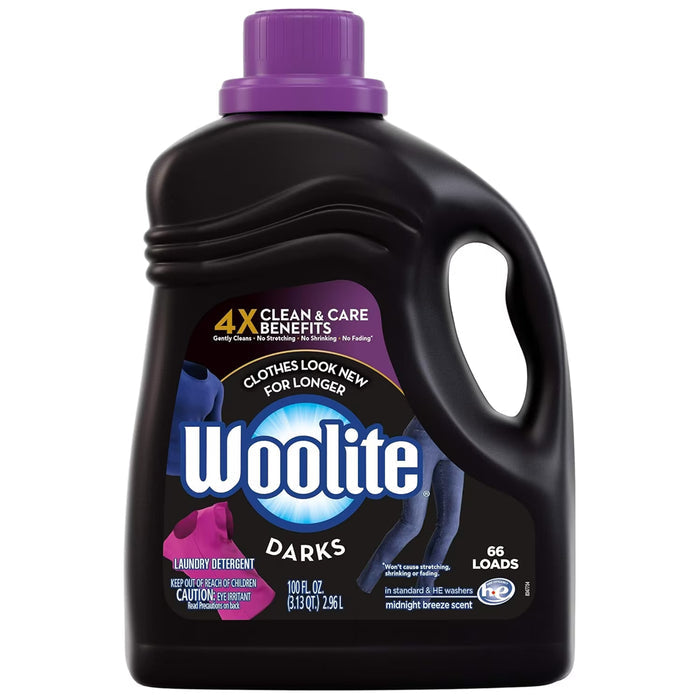 Woolite Darks with Color Renew Midnight Breeze Liquid Laundry Detergent - 100 oz - 4 Pack