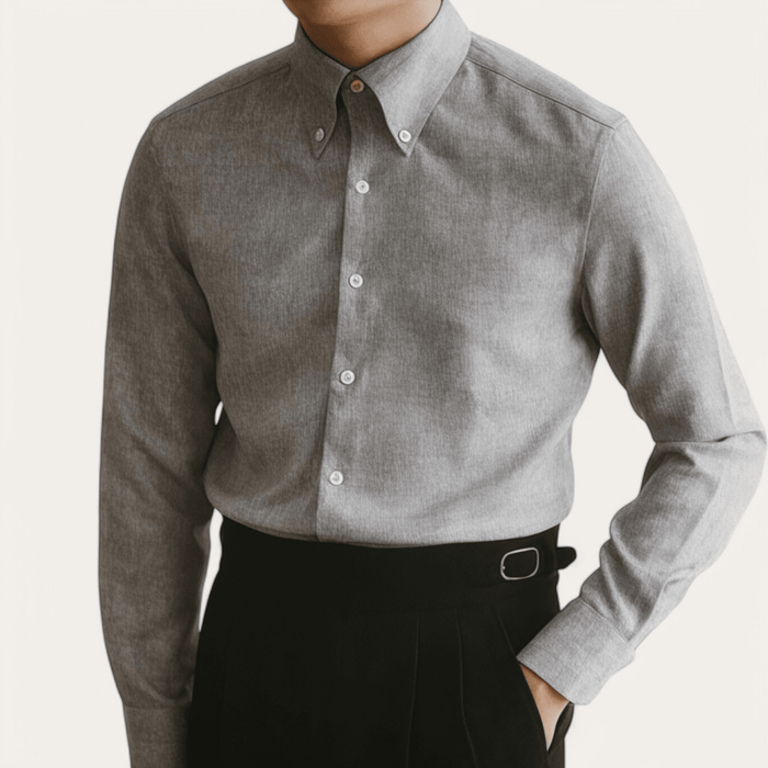 Wrinkle resistant business shirt designer fit - AntoniosClothing - Gray