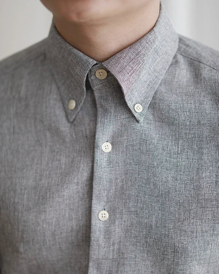 Wrinkle resistant business shirt designer fit - AntoniosClothing - Gray