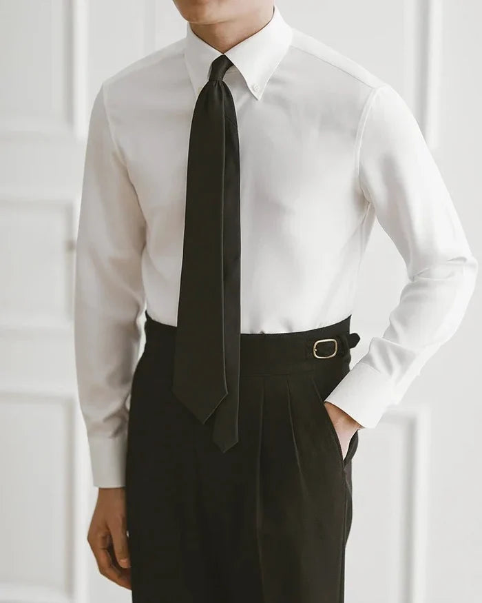 Wrinkle resistant business shirt designer fit - AntoniosClothing - Gray