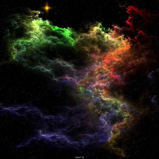Art Stucco Mosaic Nebula Cluster Gloss Poster Printed | Wallhogs