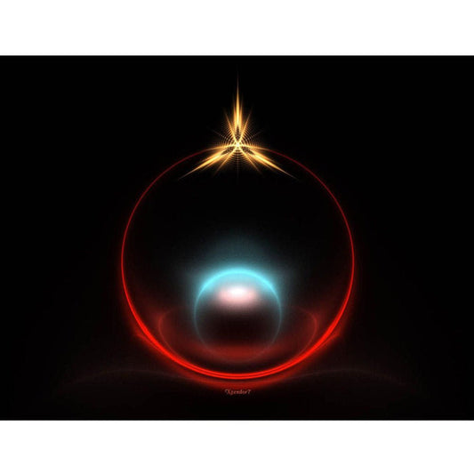 Blue Pearl on Satin Red Gloss Poster Printed | Wallhogs