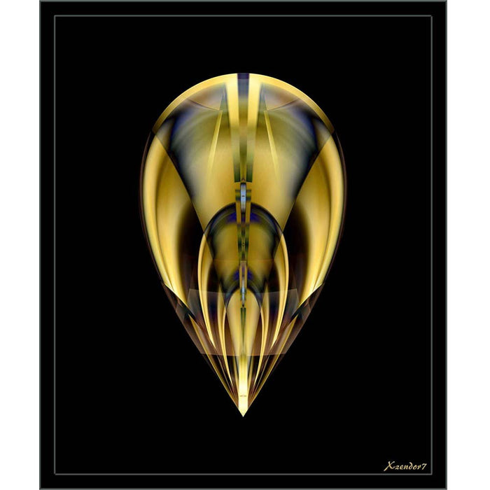 Elliptical Golden Spheres Wall Decal Printed | Wallhogs