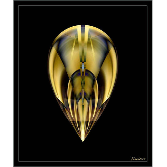 Elliptical Golden Spheres Wall Decal Printed | Wallhogs