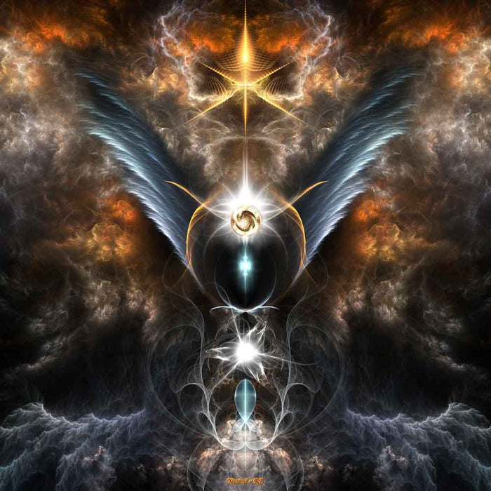 Mystic Fire Fractal Art Gloss Poster Printed | Wallhogs